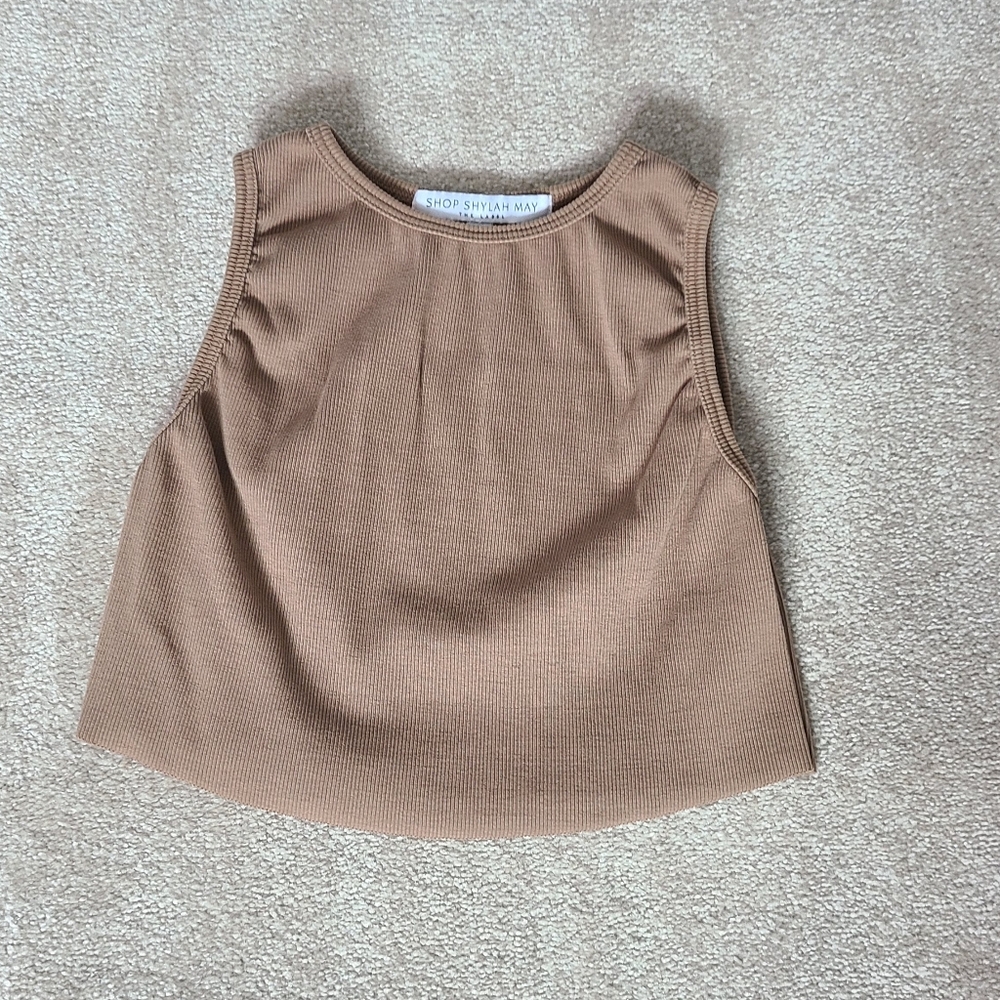 Shop Shylah May Brown Cropped Top